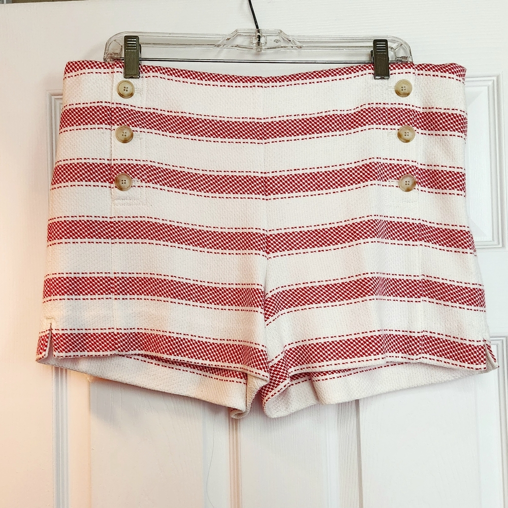 NWT LOFT High Waist Striped Shorts